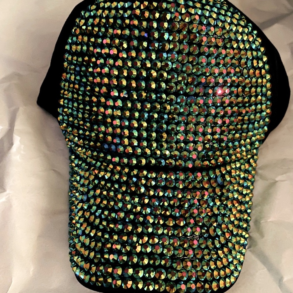 Green and Black Bling Hat